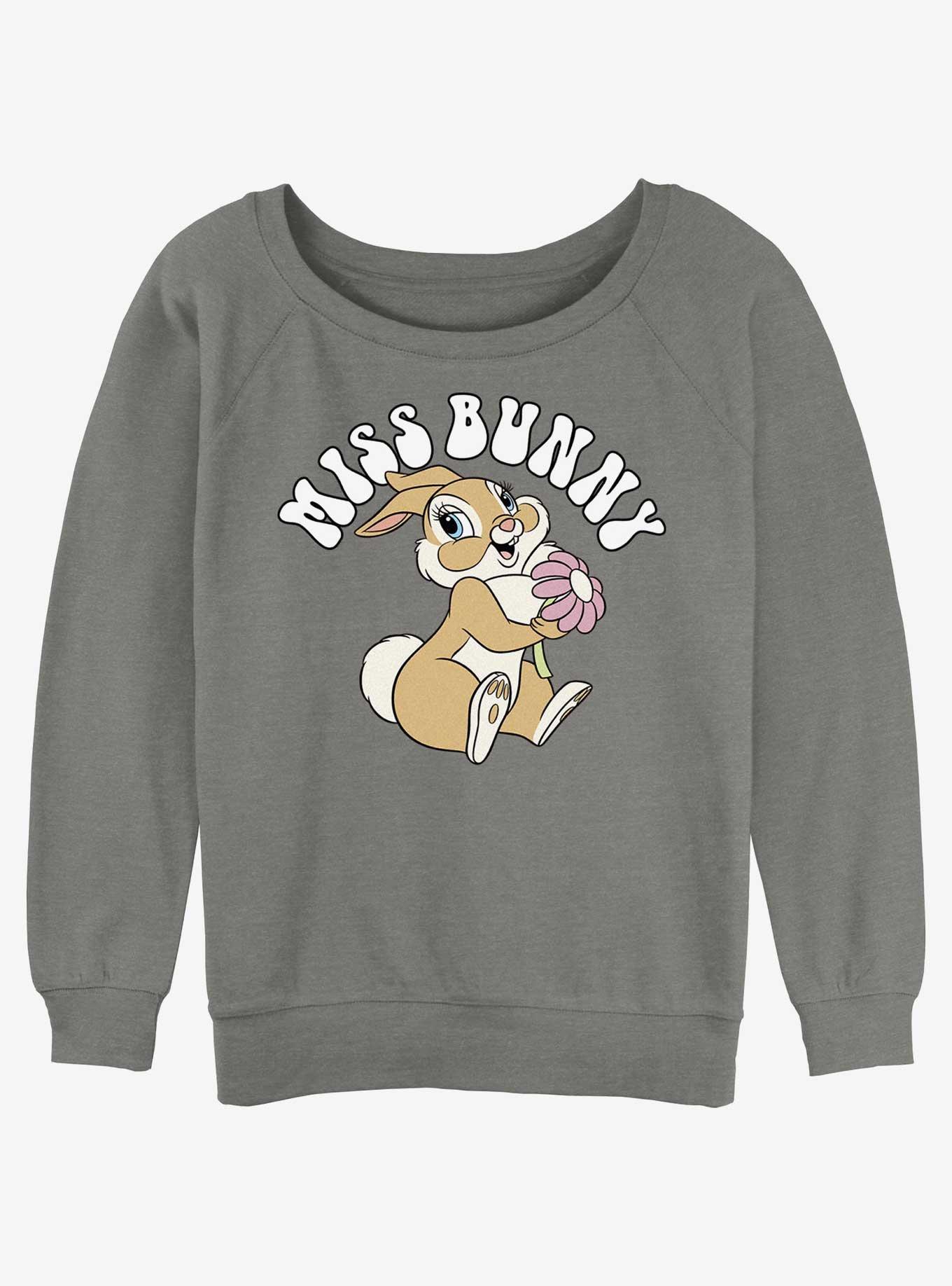 Disney Bambi Miss Bunny Retro Womens Slouchy Sweatshirt, , hi-res