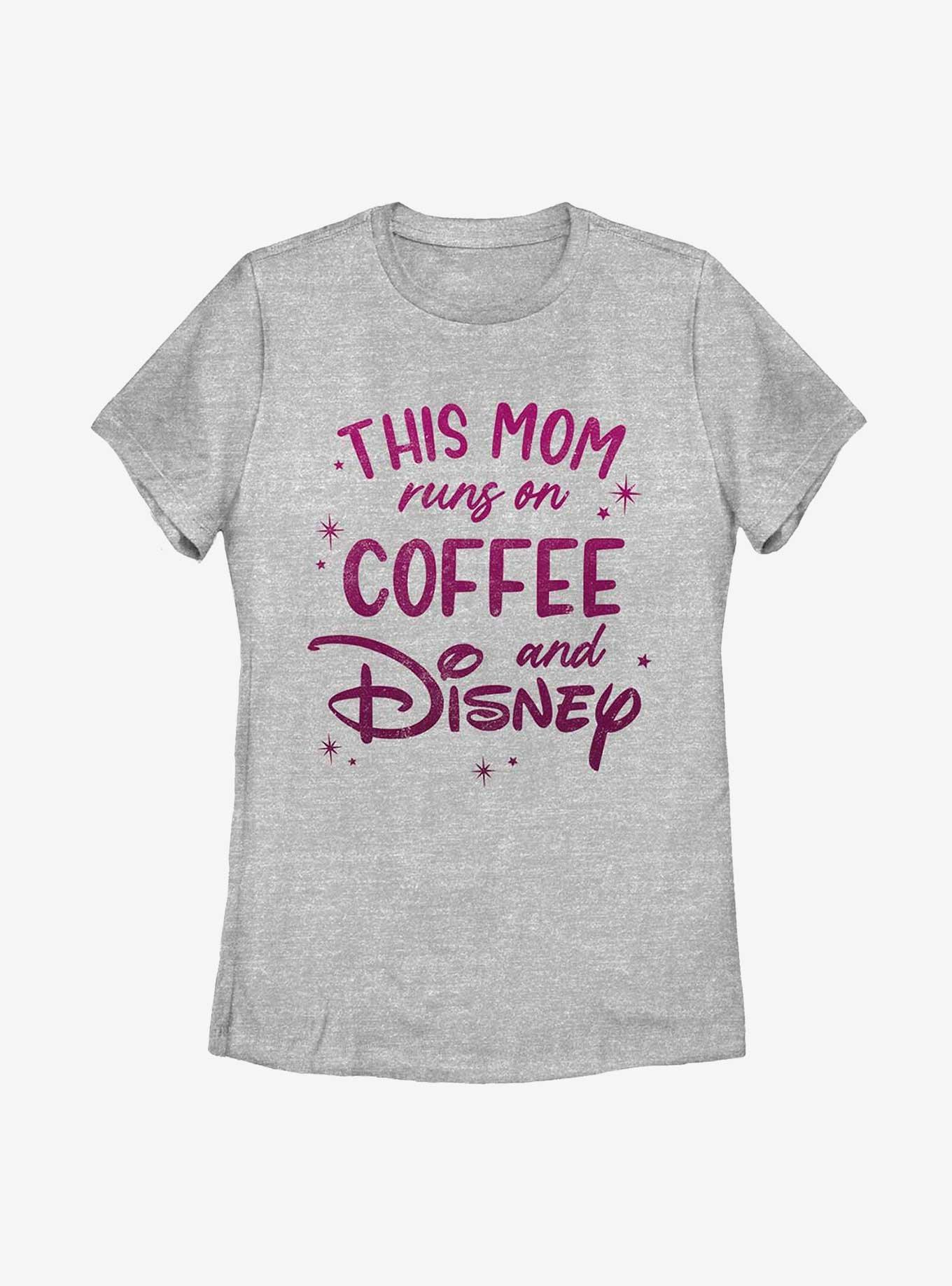 Disney Channel This Mom Runs On Coffee and Disney Womens T-Shirt, ATH HTR, hi-res