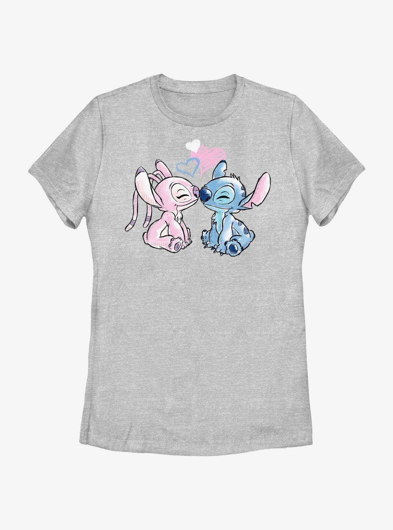 Disney Lilo & Stitch Angel Loves Stitch Womens T-Shirt, , hi-res