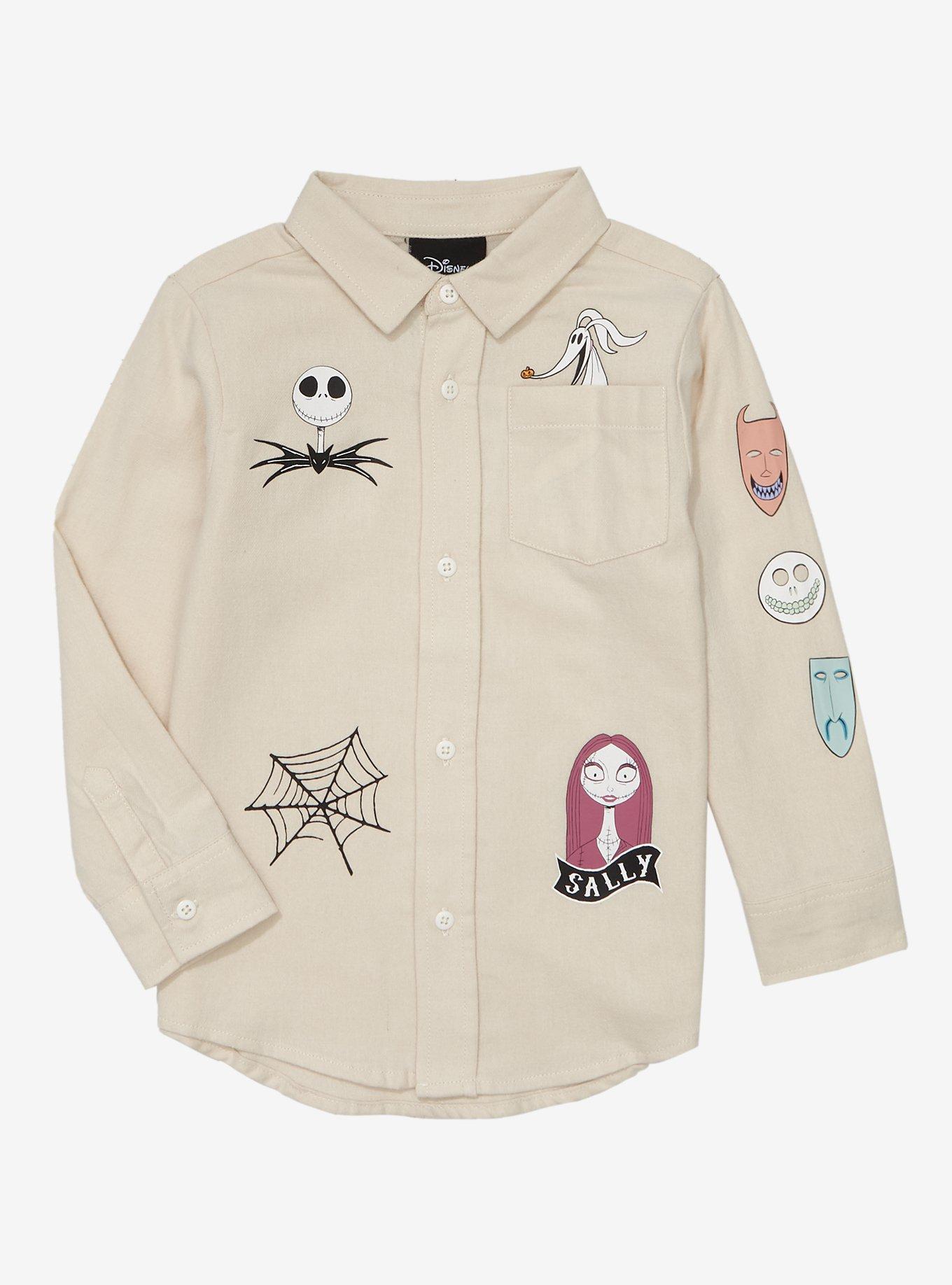 nightmare before christmas button up shirt