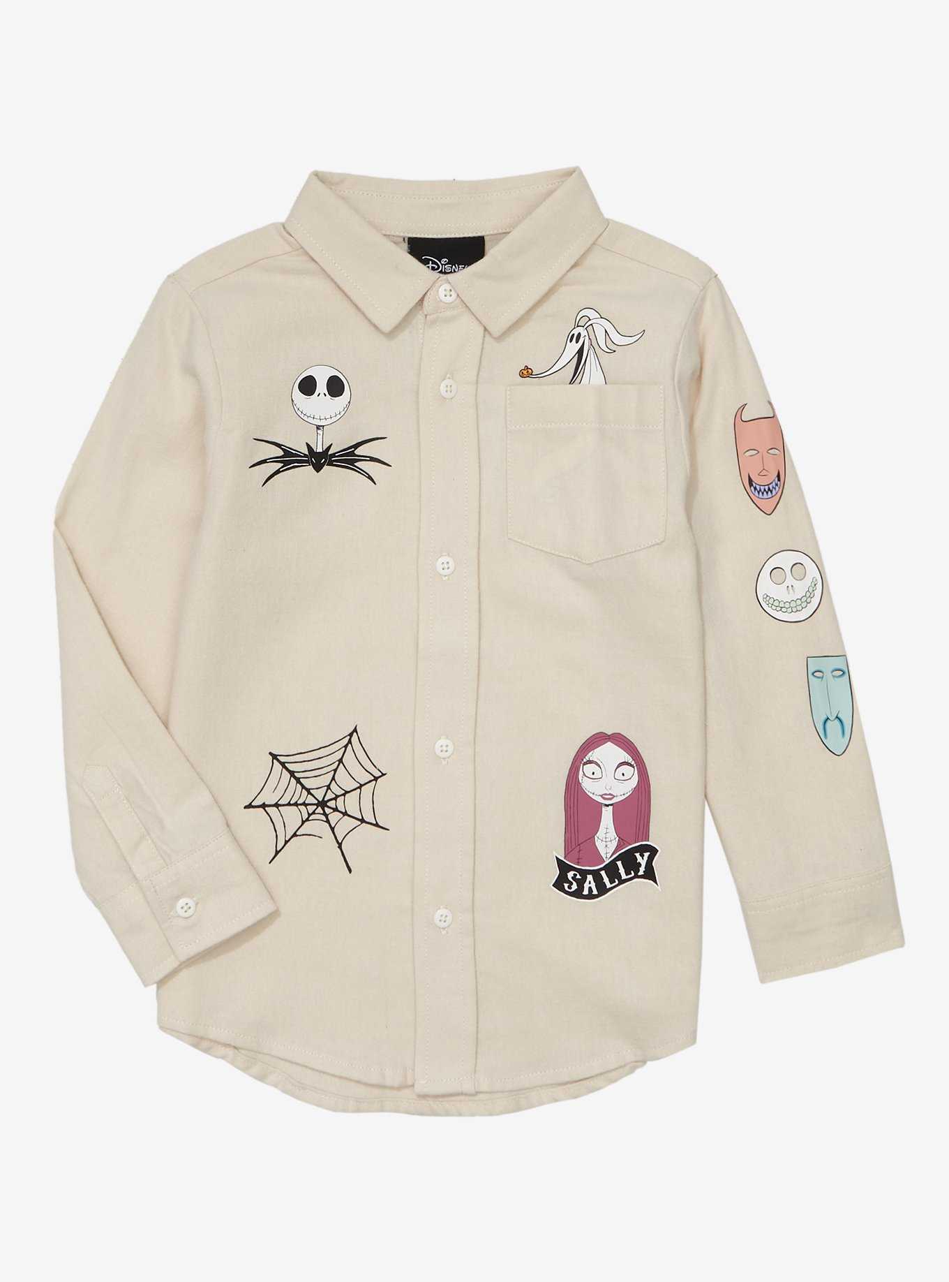 Our Universe Disney The Nightmare Before Christmas Icons Woven Toddler Button-Up Shirt - BoxLunch Exclusive, , hi-res