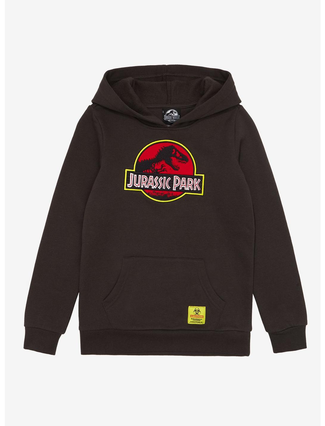 Jurassic Park Logo Youth Hoodie - BoxLunch Exclusive, BLACK, hi-res