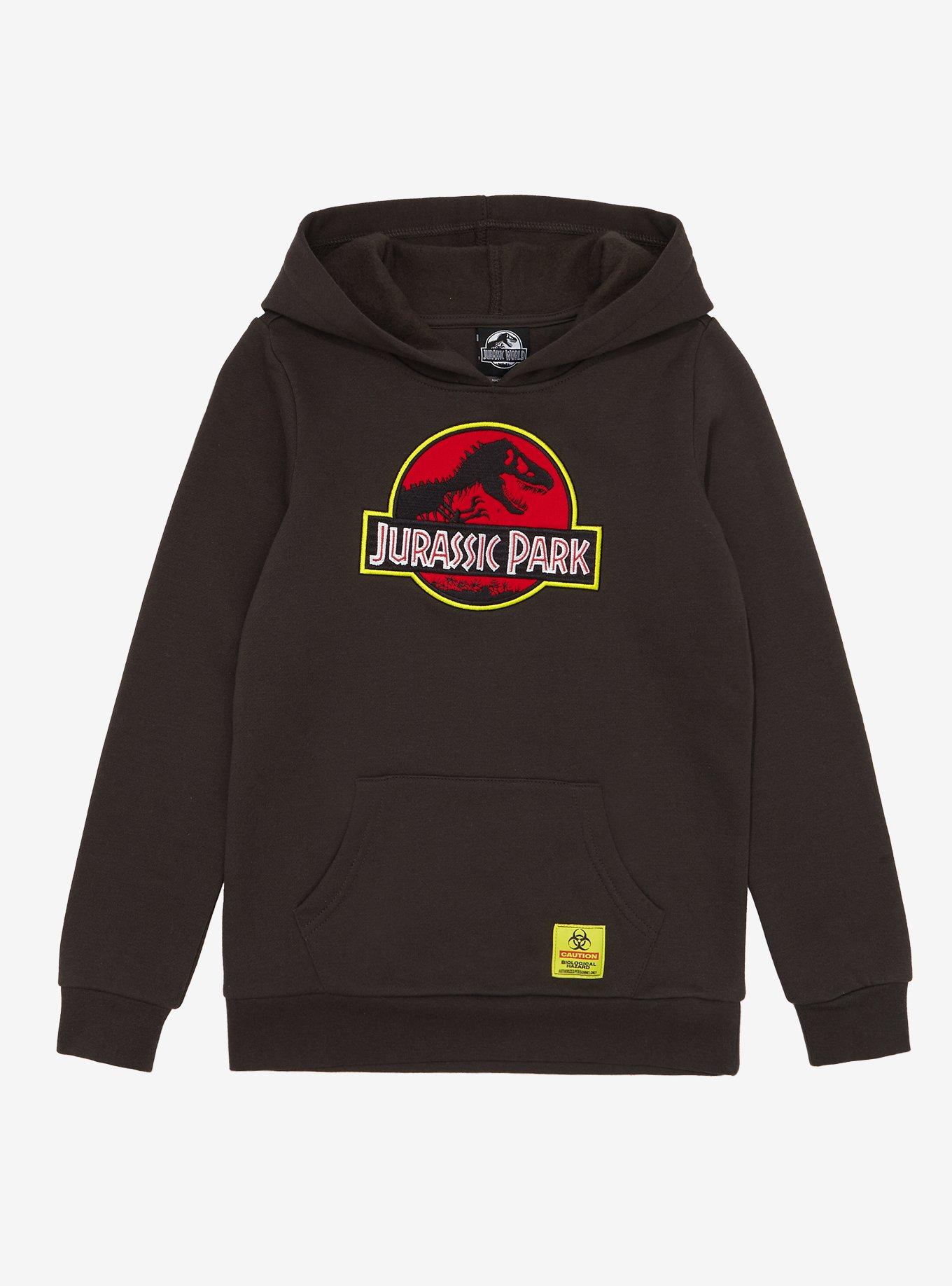 Jurassic Park Logo Youth Hoodie - BoxLunch Exclusive, BLACK, hi-res