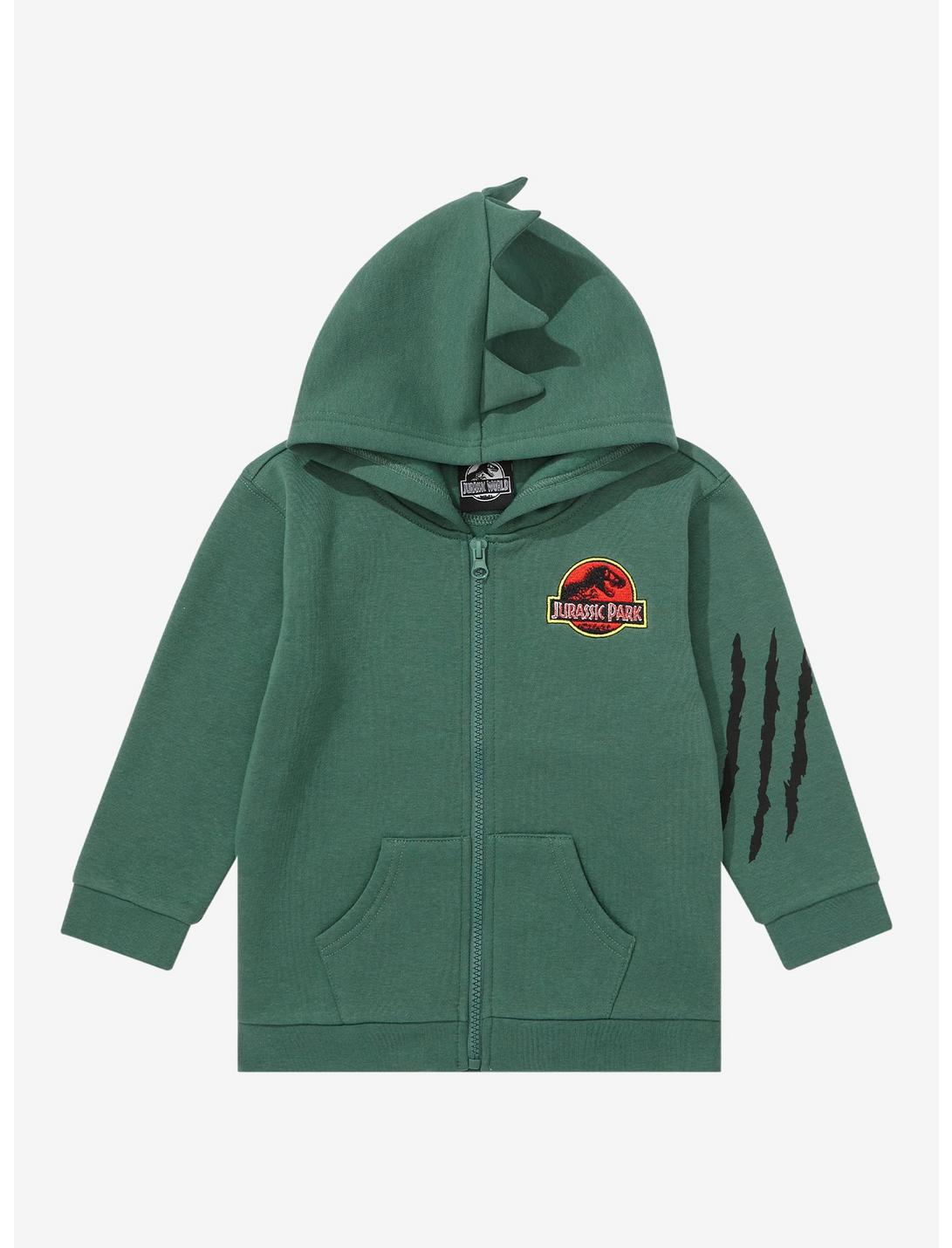 Jurassic Park T-Rex Toddler Zippered Hoodie - BoxLunch Exclusive, GREEN, hi-res