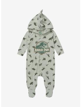 Jurassic Park Dinosaur Allover Print Footed Infant One-Piece - BoxLunch Exclusive, , hi-res