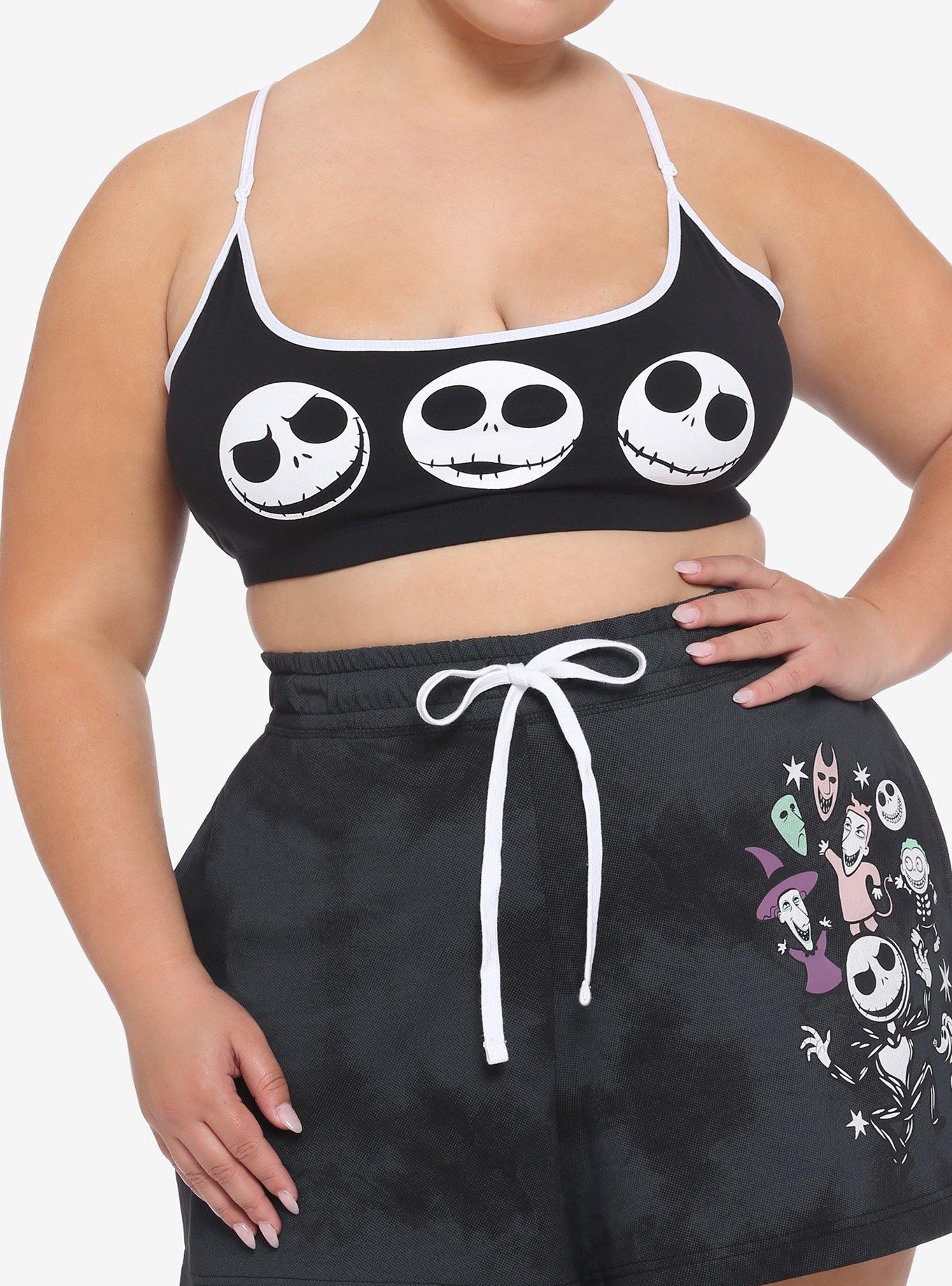 The Nightmare Before Christmas Jack Skellington Lounge Set Plus Size, BLACK BLACK WHITE, hi-res