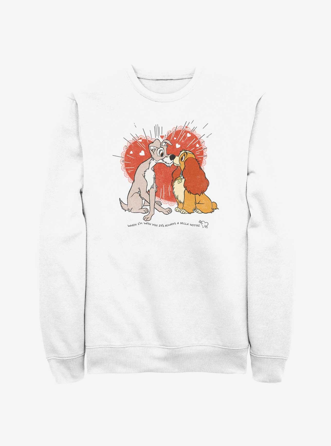 Disney Lady and the Tramp Bella Notte Lovers Sweatshirt, , hi-res