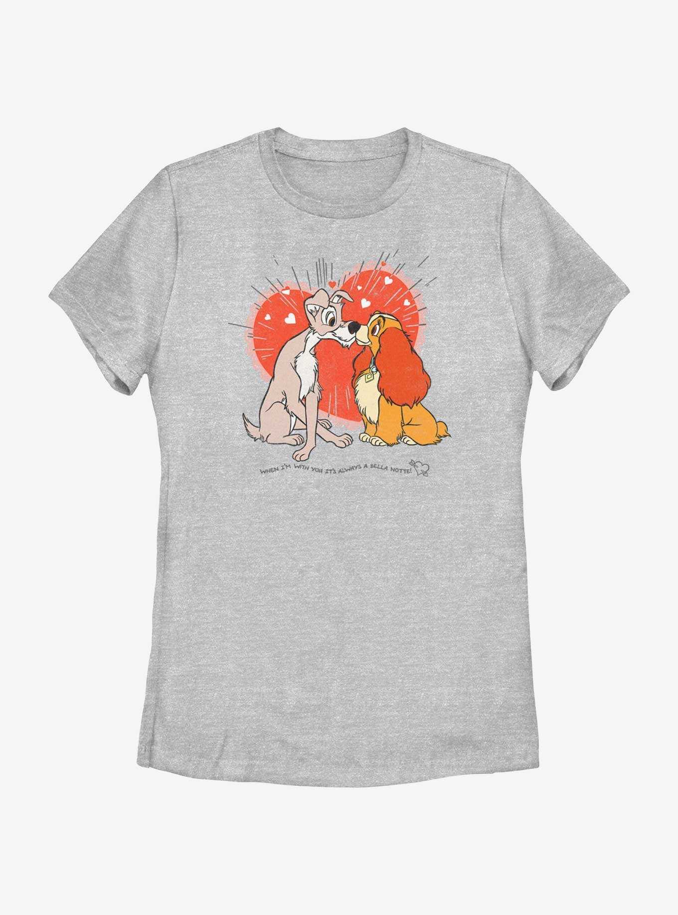 Disney Lady and the Tramp Bella Notte Lovers Womens T-Shirt, , hi-res