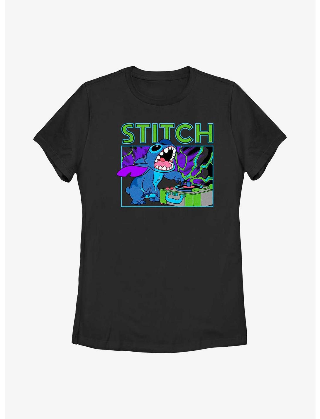 Disney Lilo & Stitch DJ Stitch Womens T-Shirt, BLACK, hi-res