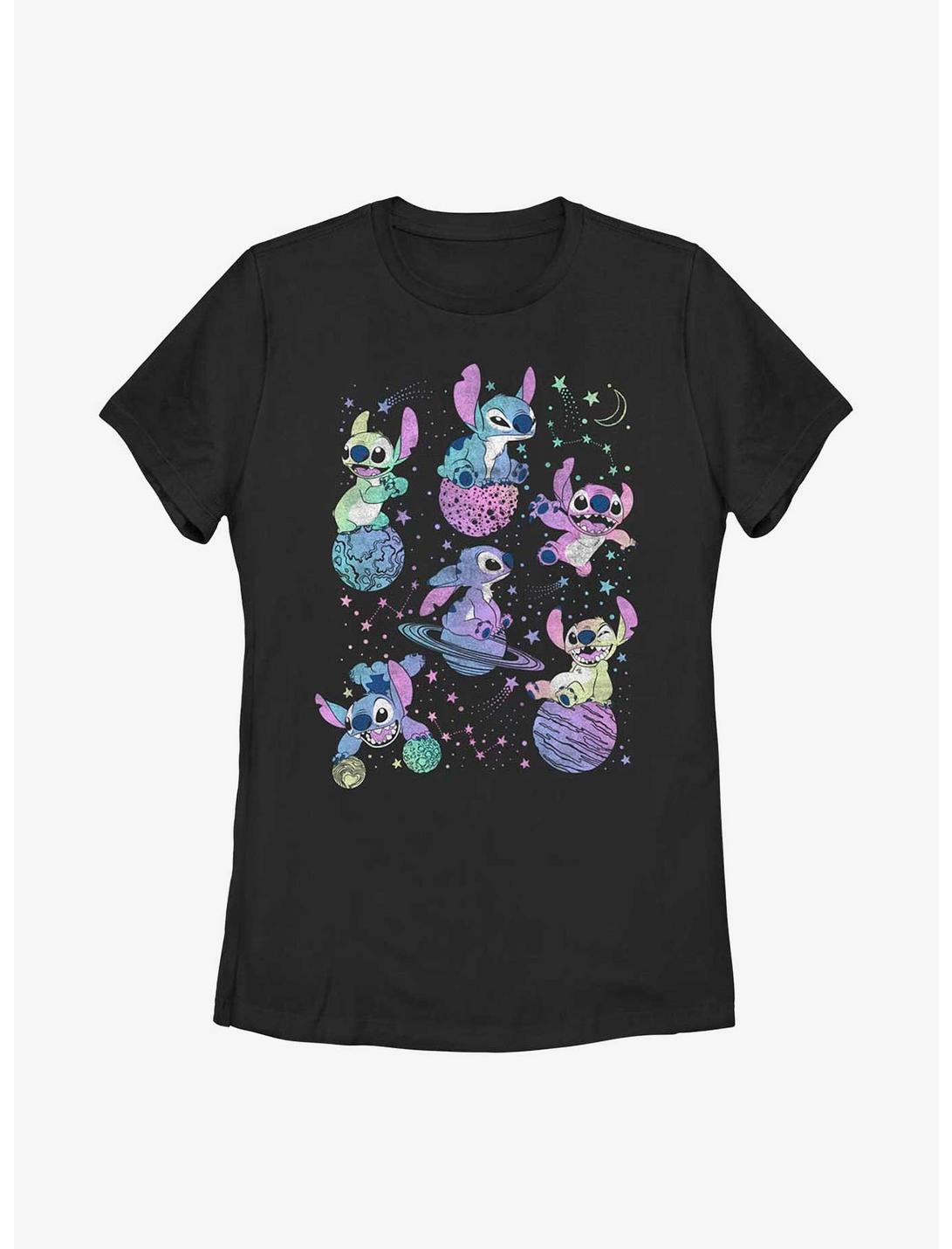 Disney Lilo & Stitch Planetary Stitch Womens T-Shirt, BLACK, hi-res