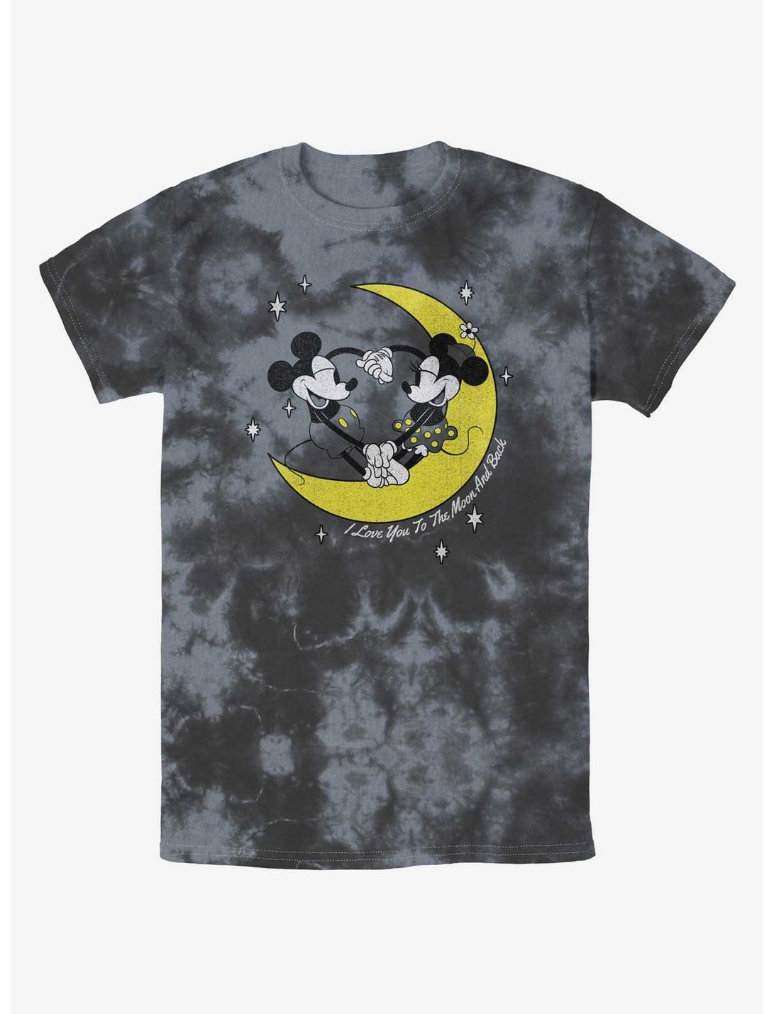 Disney Mickey Mouse I Love You To The Moon And Back Tie-Dye T-Shirt, BLKCHAR, hi-res