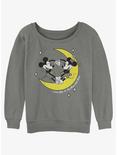 Disney Mickey Mouse I Love You To The Moon And Back Womens Slouchy Sweatshirt, GRAY HTR, hi-res