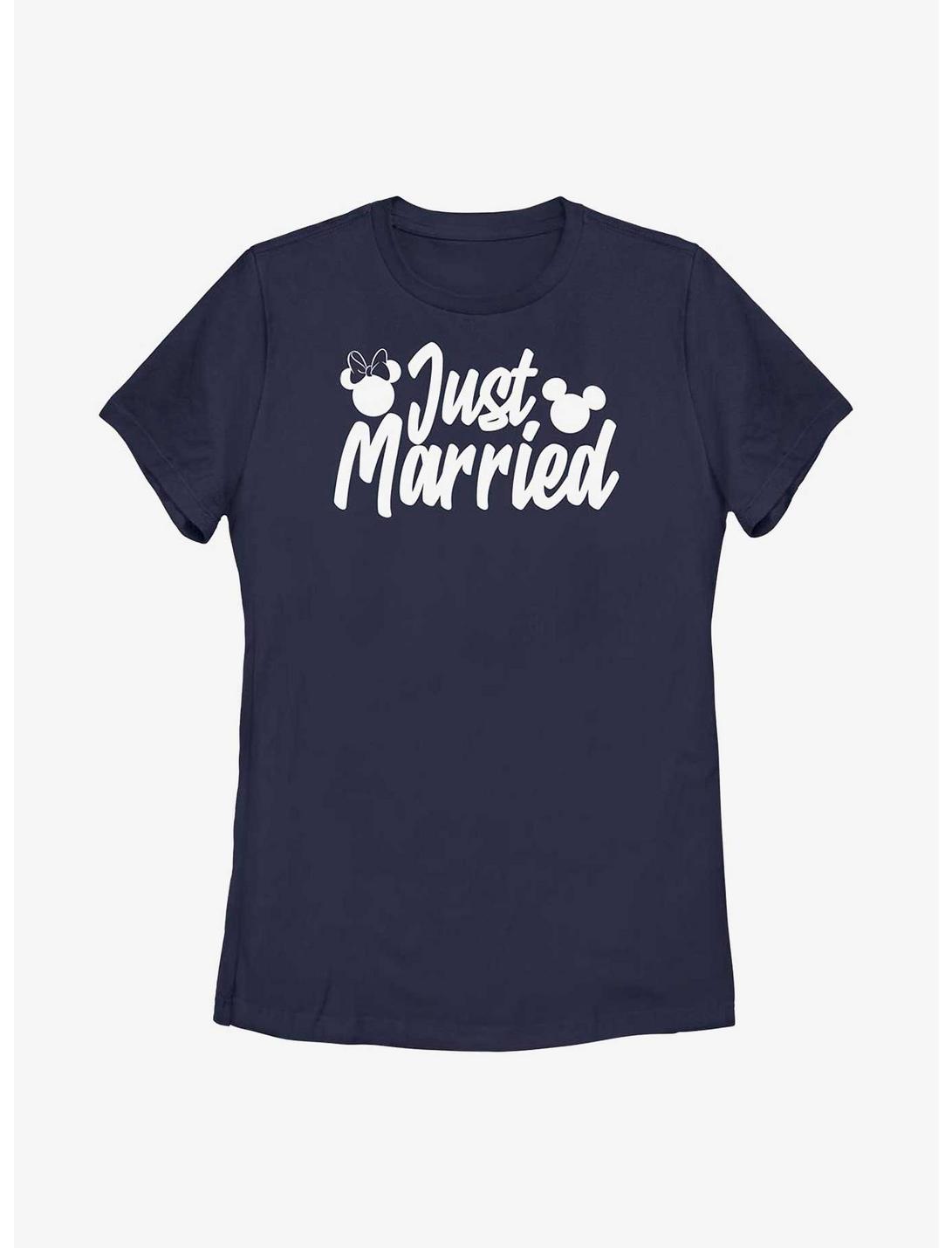 Disney Mickey Mouse Just Married Mice Womens T-Shirt, NAVY, hi-res