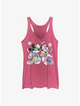 Disney Mickey Mouse 80's Minnie & Mickey Womens Tank Top, PINK HTR, hi-res