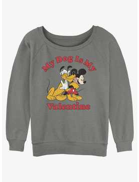 Disney Pluto Love My Dog Womens Slouchy Sweatshirt, , hi-res