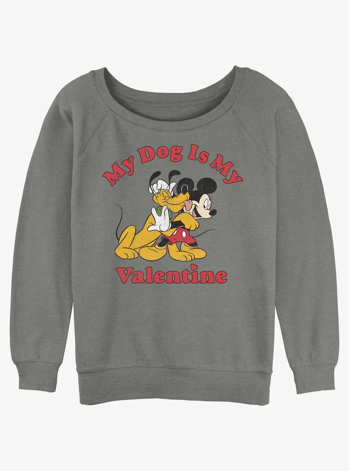 Disney Pluto Love My Dog Womens Slouchy Sweatshirt, , hi-res