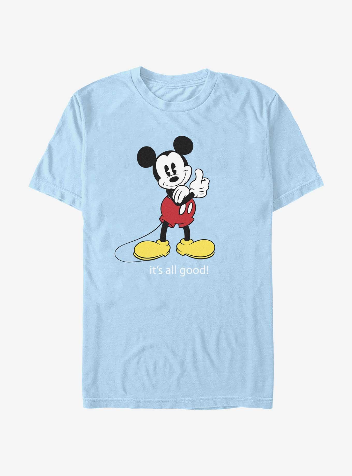 Disney Mickey Mouse All Good Mick T-Shirt, LT BLUE, hi-res view 1