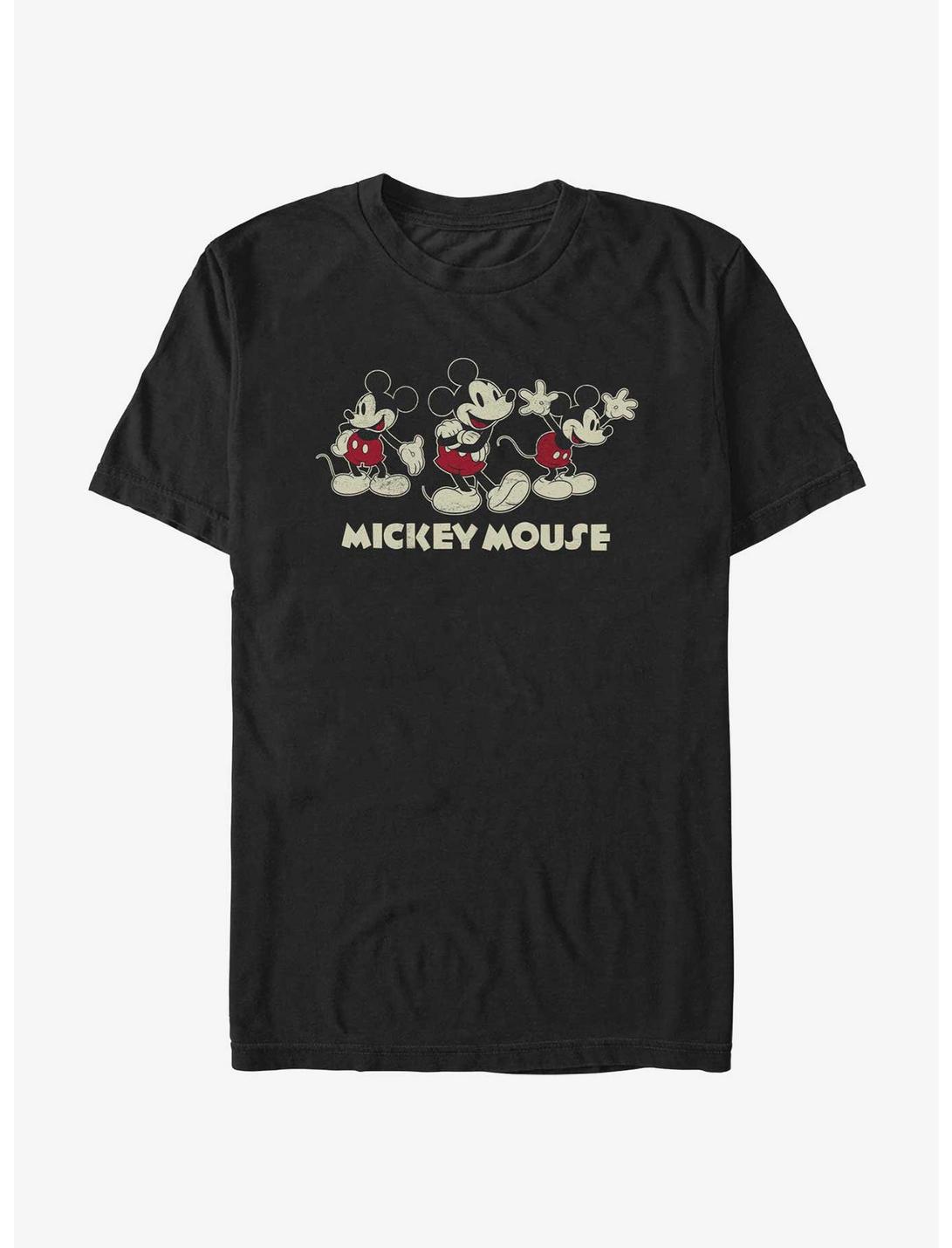 Disney Mickey Mouse Triple Mice T-Shirt, BLACK, hi-res