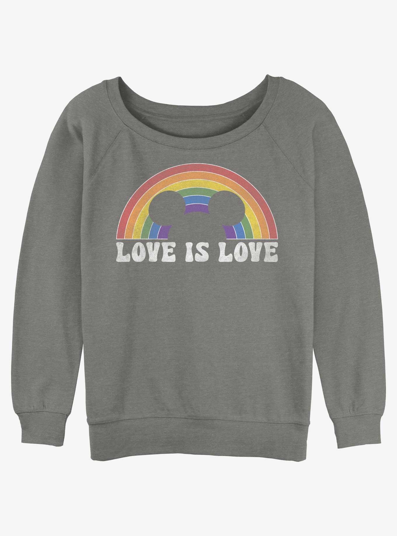 Disney Mickey Mouse Love Is Love Womens Slouchy Sweatshirt, , hi-res