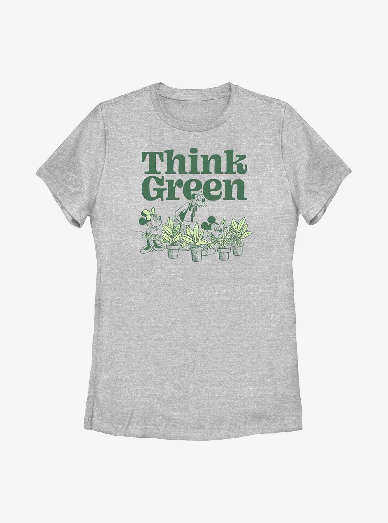 Disney Mickey Mouse Green Thinking Womens T-Shirt, , hi-res