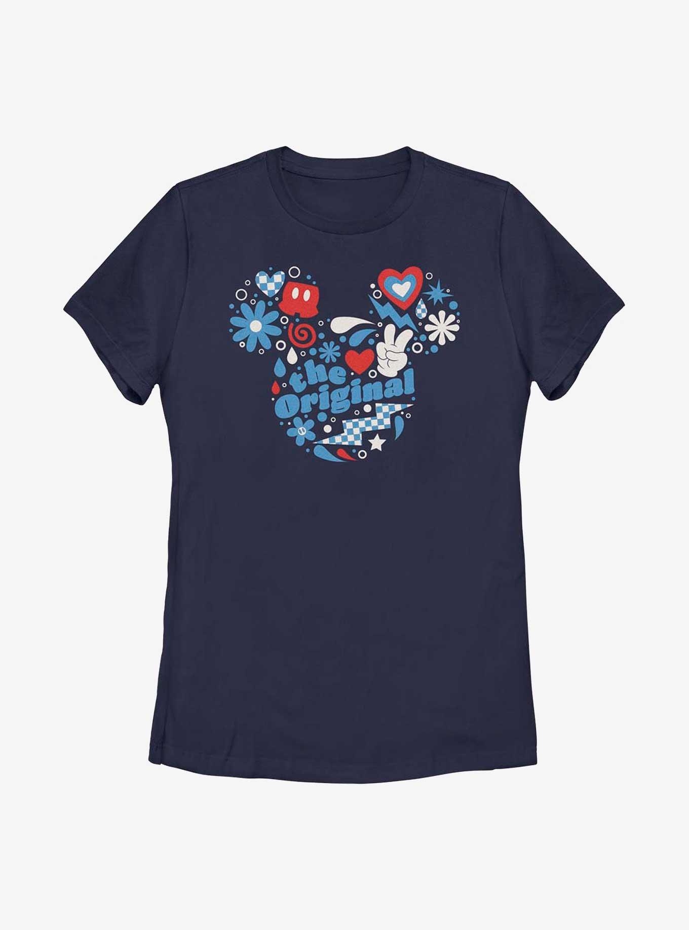 Disney Mickey Mouse Original Americana Womens T-Shirt, NAVY, hi-res