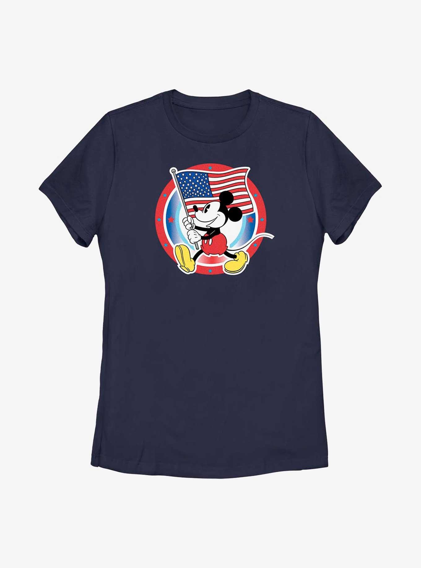 Disney Mickey Mouse Patriotic Mickey Womens T-Shirt, NAVY, hi-res