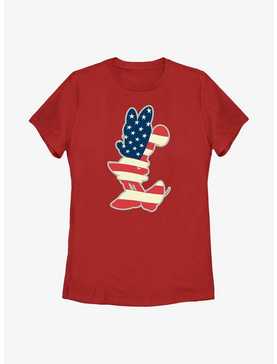 Disney Minnie Mouse Minnie Flag Silhouette Womens T-Shirt, , hi-res