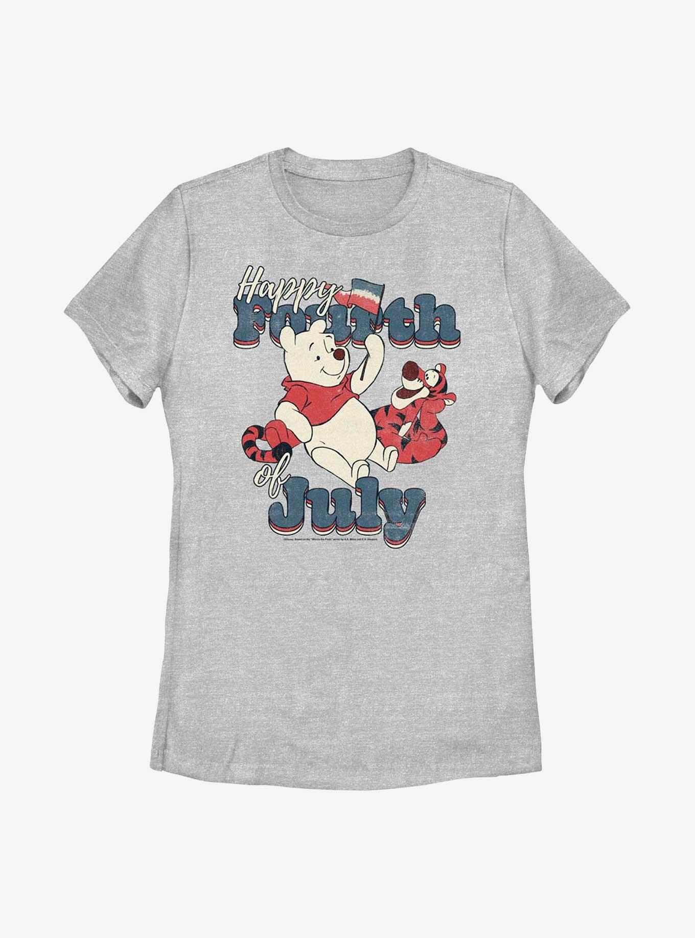 Disney Winnie The Pooh Happy Fourth Of July Womens T-Shirt, ATH HTR, hi-res