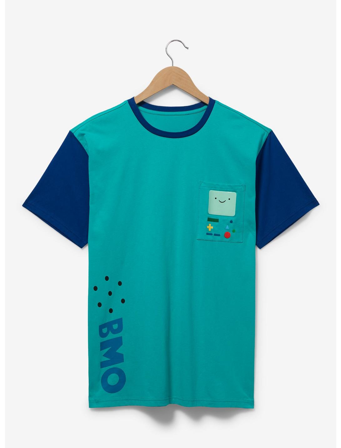 Adventure Time BMO Color Block T-Shirt - BoxLunch Exclusive, TEAL, hi-res