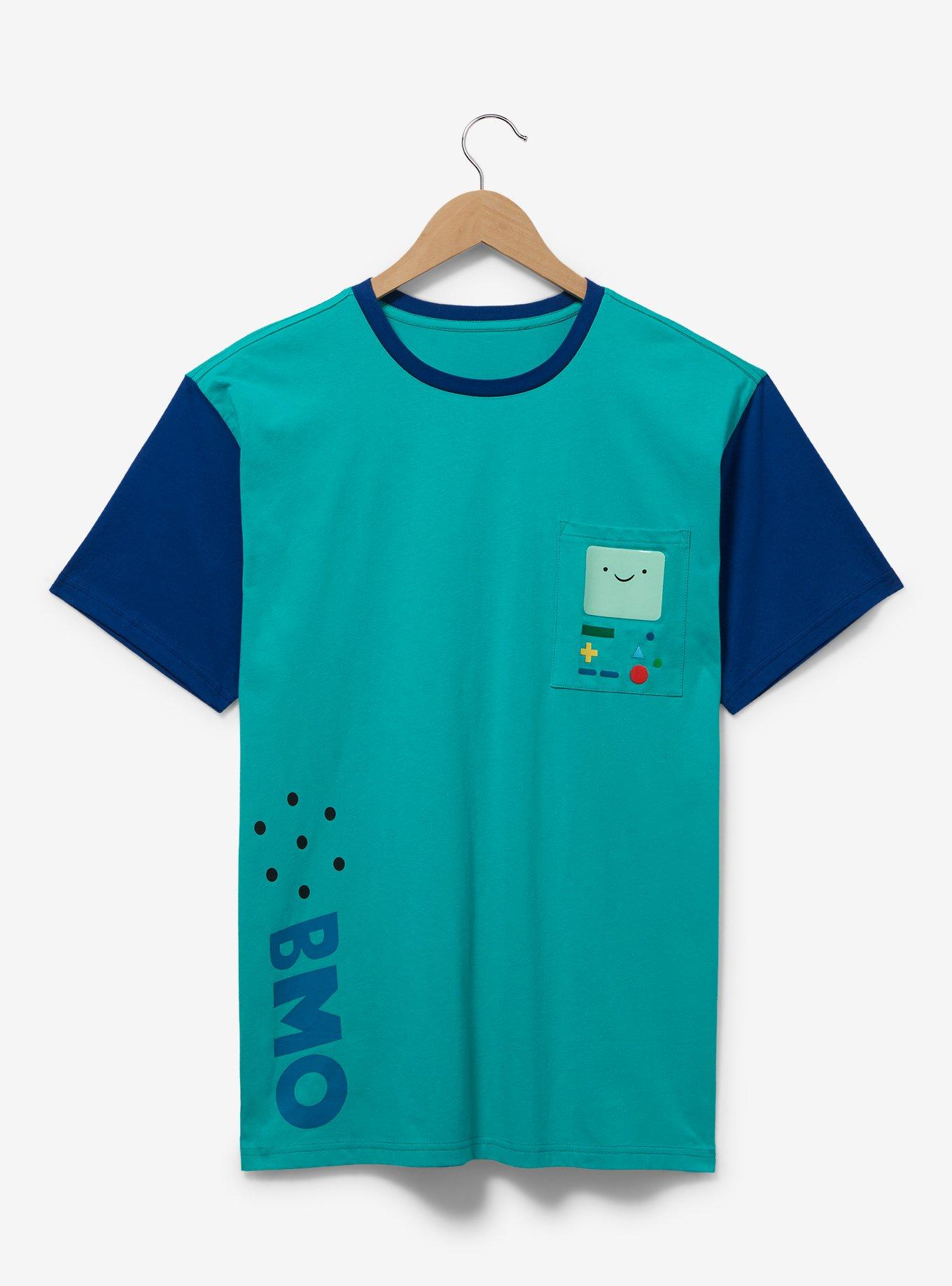 Adventure Time BMO Color Block T-Shirt - BoxLunch Exclusive, TEAL, hi-res