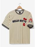 Sanrio Hello Kitty Striped Baseball Jersey - BoxLunch Exclusive, OFF WHITE, hi-res