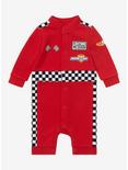 Disney Pixar Cars Racing Suit Infant One-Piece - BoxLunch Exclusive, RED, hi-res