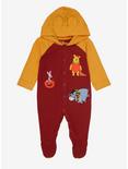 Disney Winnie the Pooh Halloween Costumes Footed Infant One-Piece - BoxLunch Exclusive, MAROON, hi-res