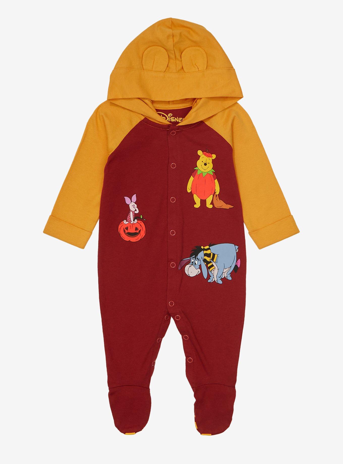 Disney Winnie the Pooh Halloween Costumes Footed Infant One-Piece - BoxLunch Exclusive, MAROON, hi-res