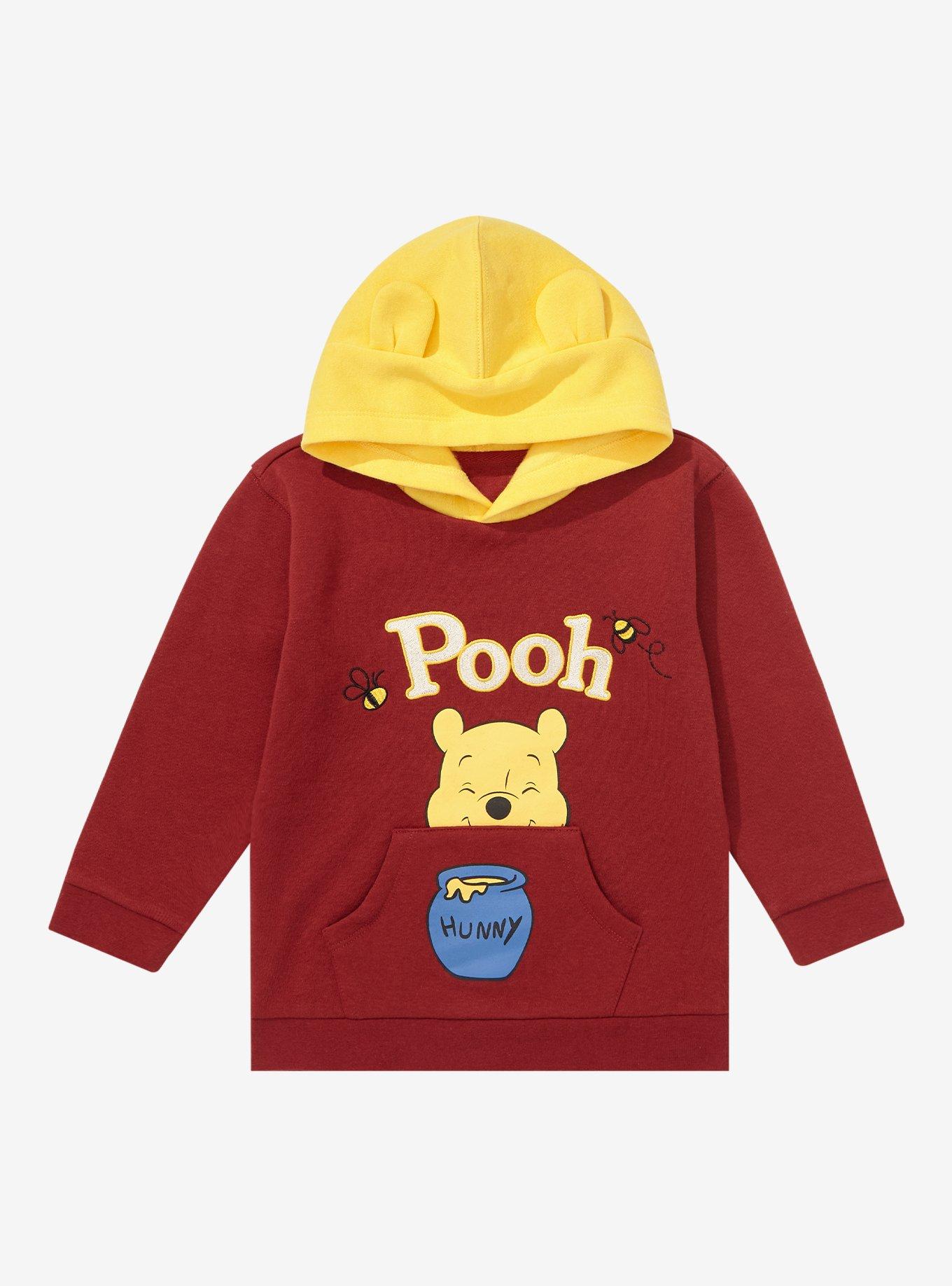 Disney Winnie the Pooh Pooh Bear Toddler Hoodie - BoxLunch Exclusive, MAROON, hi-res