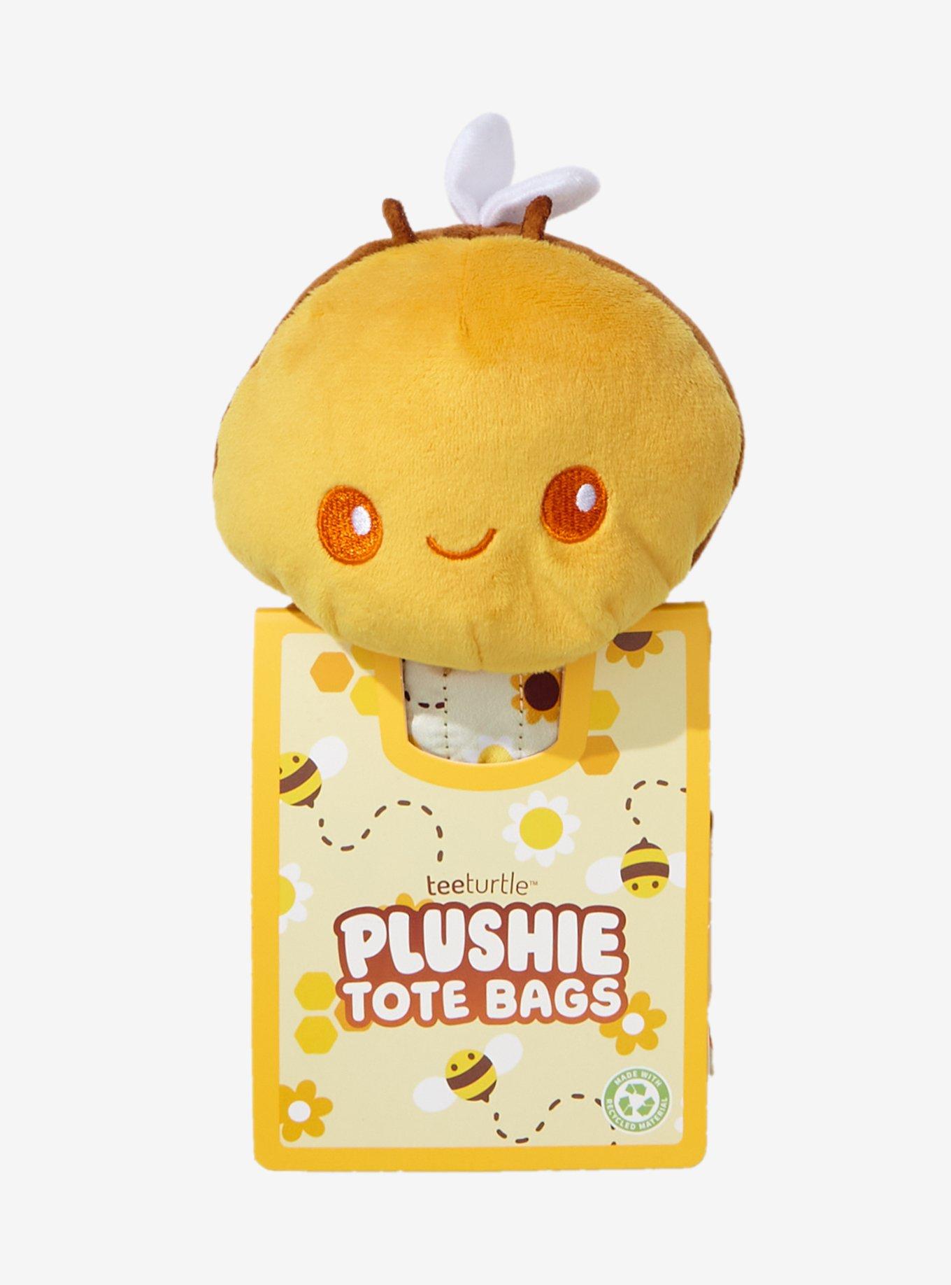 TeeTurtle Bee Plush Reusable Tote Bag, , hi-res