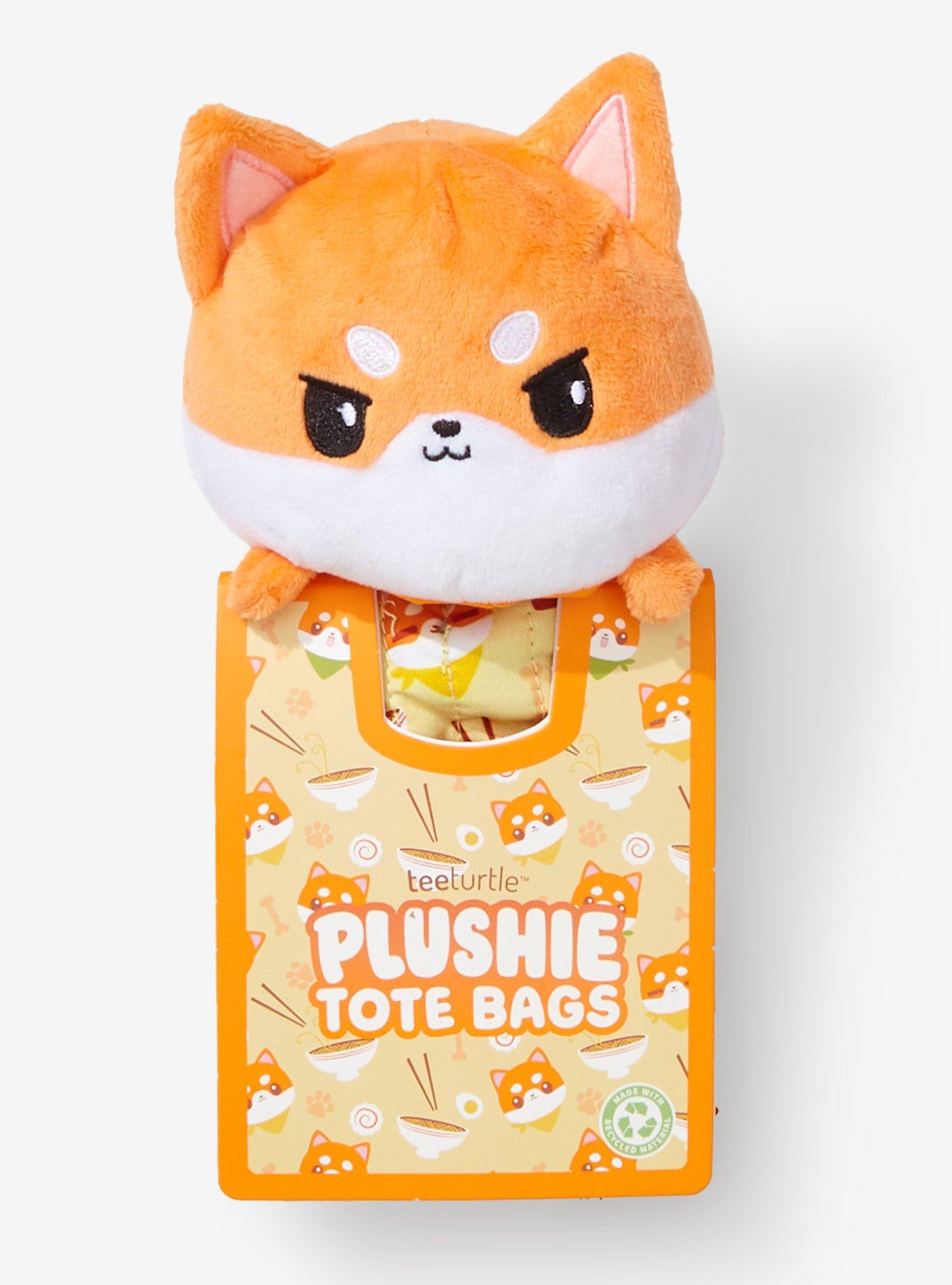 TeeTurtle Shiba Inu Plush Reusable Tote Bag, , hi-res