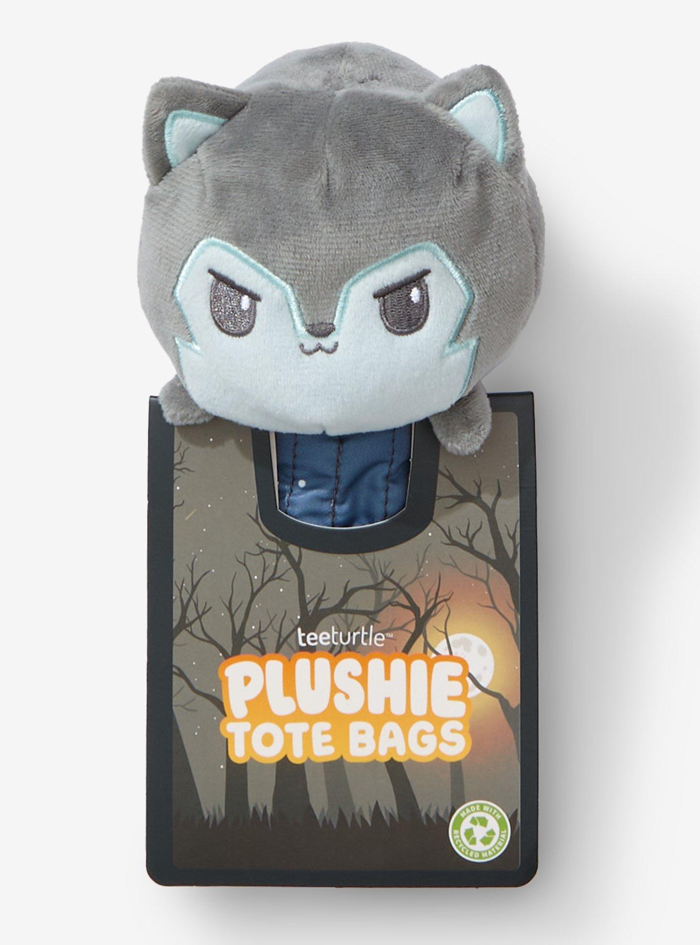 TeeTurtle Wolf Plush Reusable Tote Bag, , hi-res