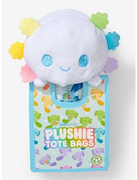 TeeTurtle Rainbow Axolotl Plush Reusable Tote Bag, , hi-res