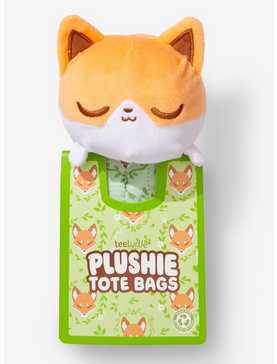 TeeTurtle Fox Plush Reusable Tote Bag, , hi-res