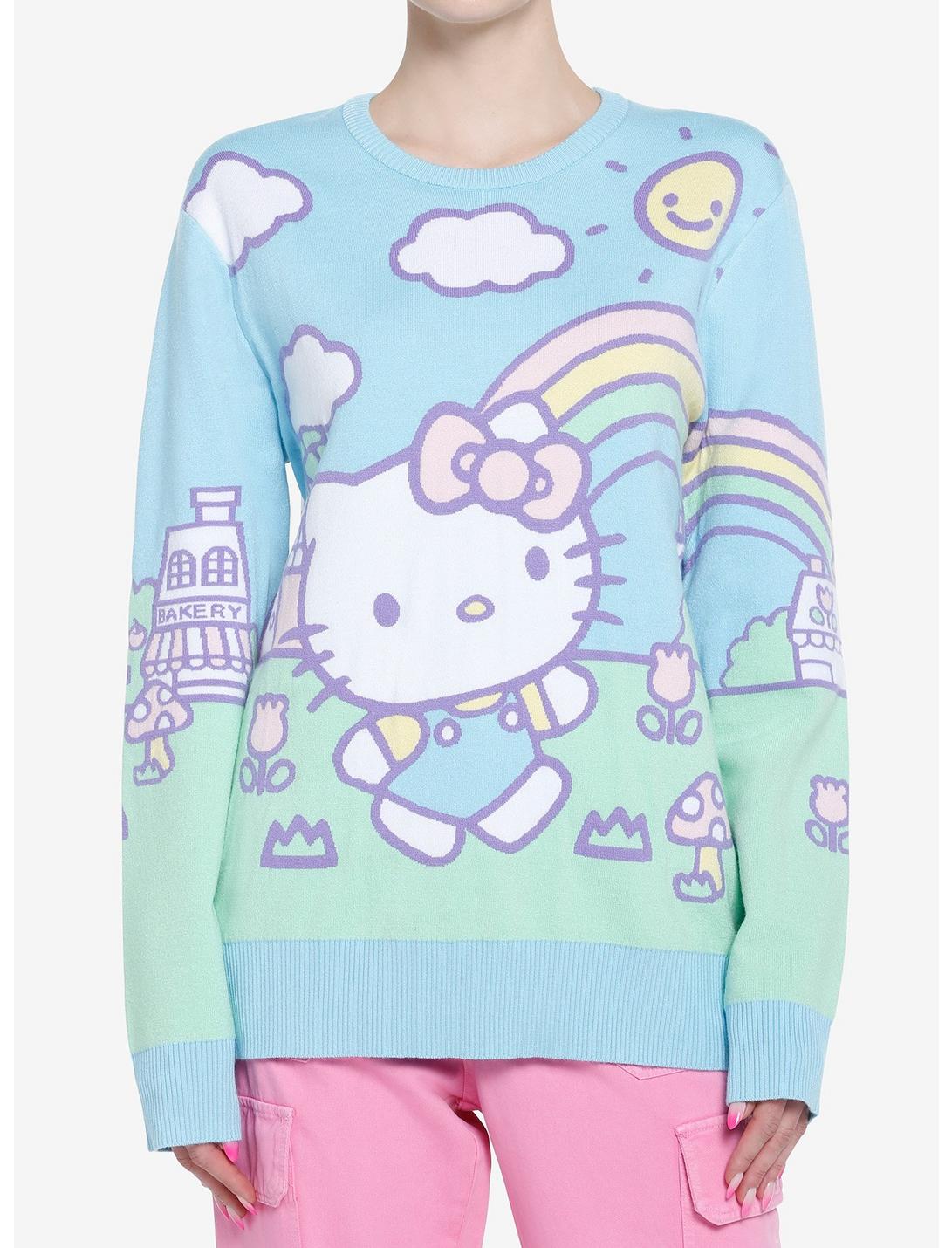 Hello Kitty Jumbo Art Pastel Knit Sweater, MULTI, hi-res