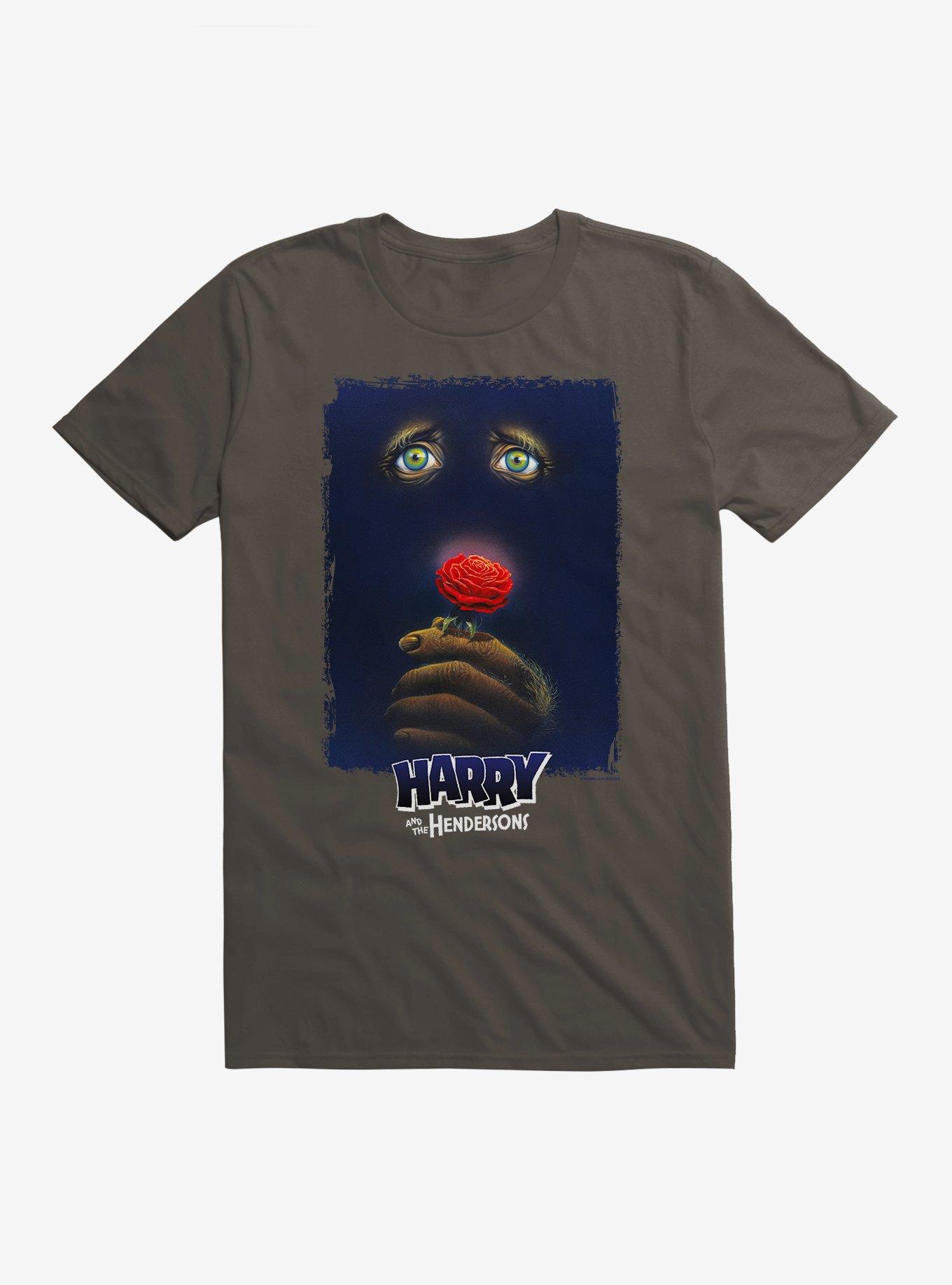 Harry And The Hendersons Sasquatch Rose T-Shirt, SMOKE, hi-res