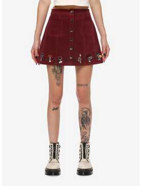 Thorn & Fable Mushroom Corduroy Skirt, , hi-res
