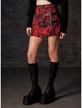 Social Collision Red X-Ray Buckle Skirt, MULTI, hi-res
