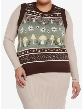 Thorn & Fable Cottagecore Girls Sweater Vest Plus Size, , hi-res