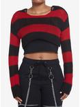 Social Collision Red & Black Bolero Girls Knit Sweater, BLACK, hi-res
