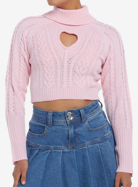 Captive Heart Turtleneck Sweater in Pink