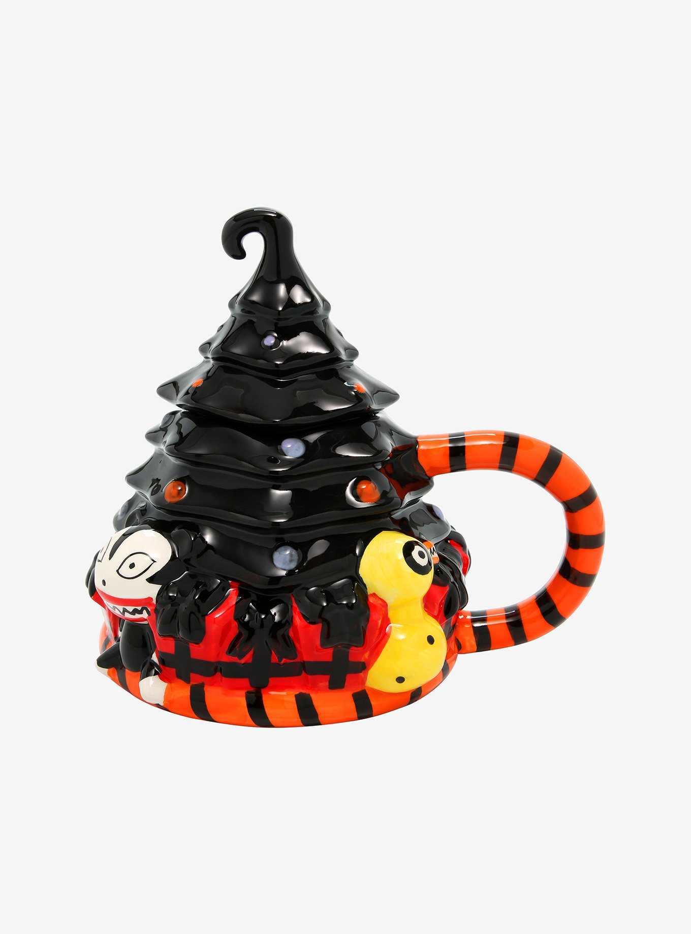 The Nightmare Before Christmas Black Tree Sculpted Mug With Lid Hot Topic Exclusive, , hi-res