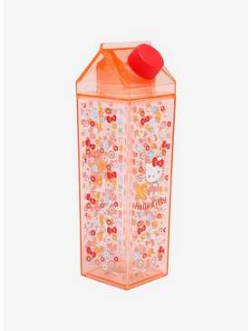 Hello Kitty Flowers Red Milk Carton Water Bottle, , hi-res