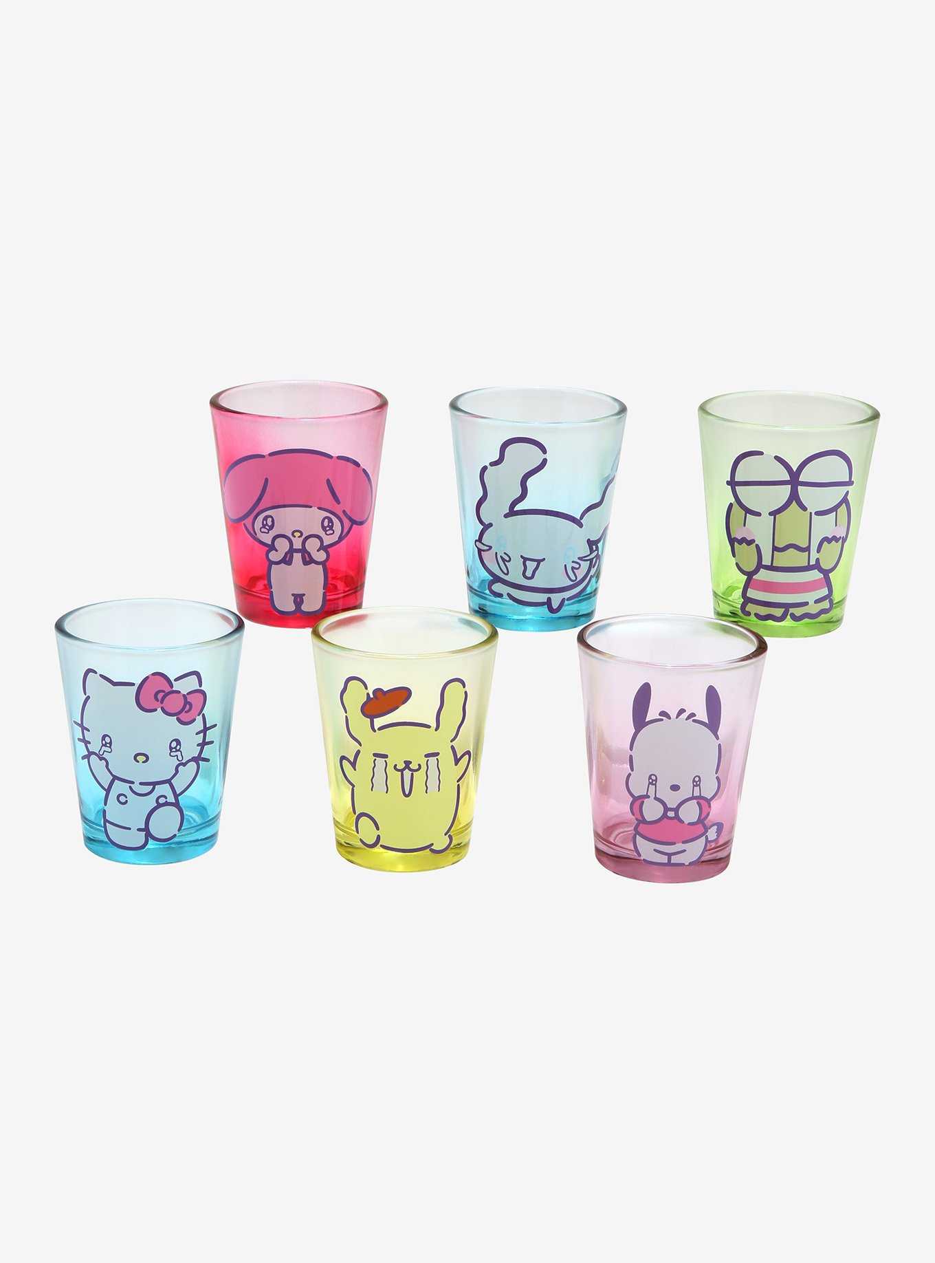 Water Drinking Glass Set of 2, Bambi and Rabbit Water Drinking